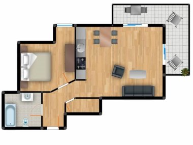 Raumaufteilung Ferienwohnung