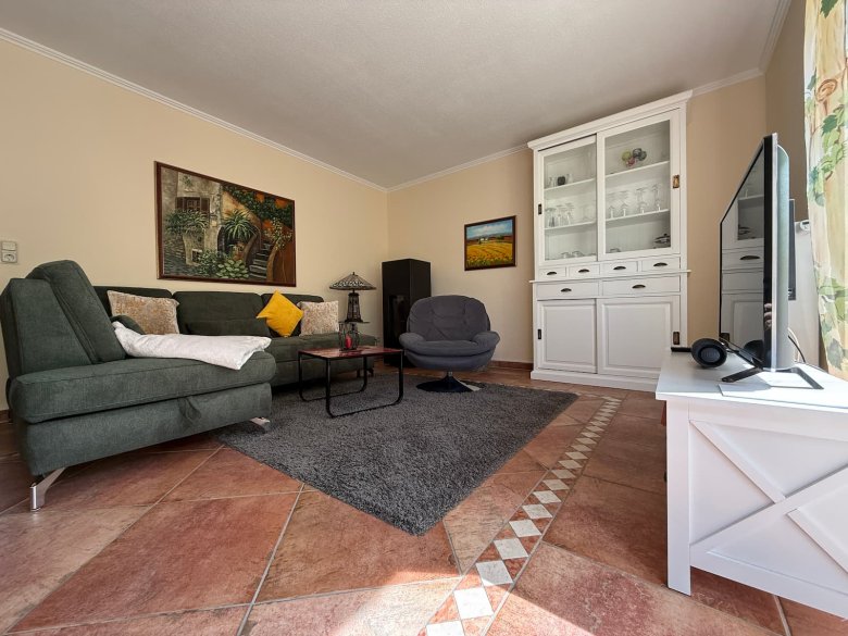 Wohnzimmer im Ferienhaus Fischersteig