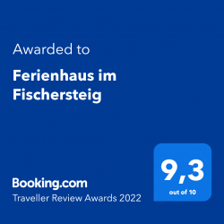 Booking Award 2022 Ferienhaus im Fischersteig